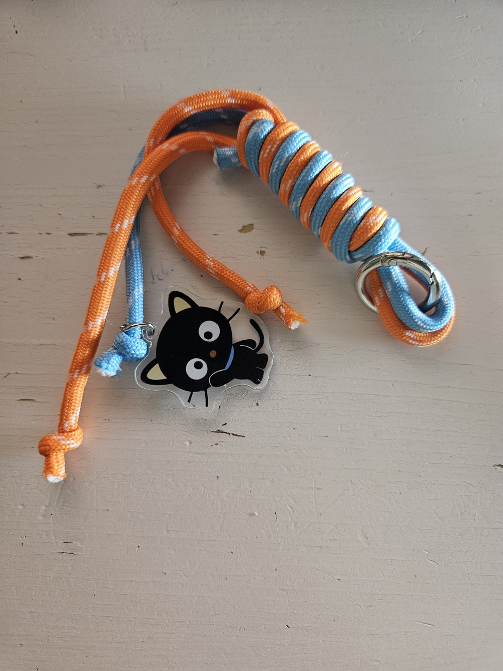Cute Chococat Charm Leash - Orange & Light Blue Rope